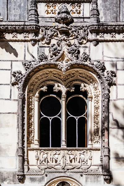 Sintra Portugal Julio 2015 Primer Plano Una Ventana Muy Ornamentada — Foto de Stock