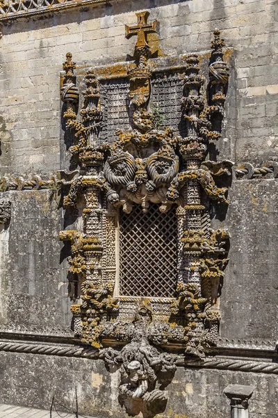 Tomar Portugal Julho 2013 Famosa Janela Estilo Manuelino Casa Capítulo — Fotografia de Stock