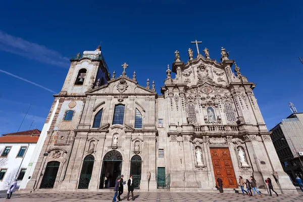 Porto Portugal Dezembro 2015 Igreja Das Carmelitas Esquerda Estilo Maneirista — Fotografia de Stock