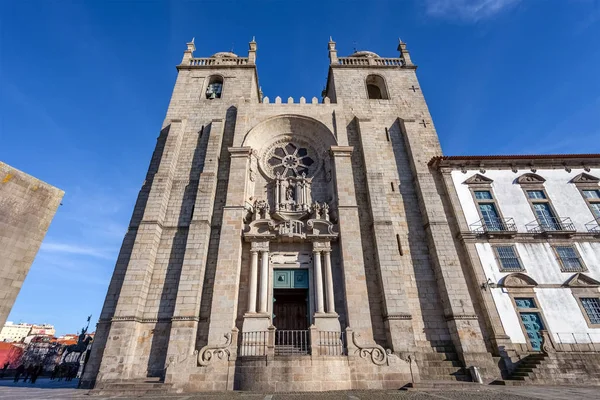 Catedral Porto Catedral Porto Arquitetura Românica Gótica Património Mundial Unesco — Fotografia de Stock