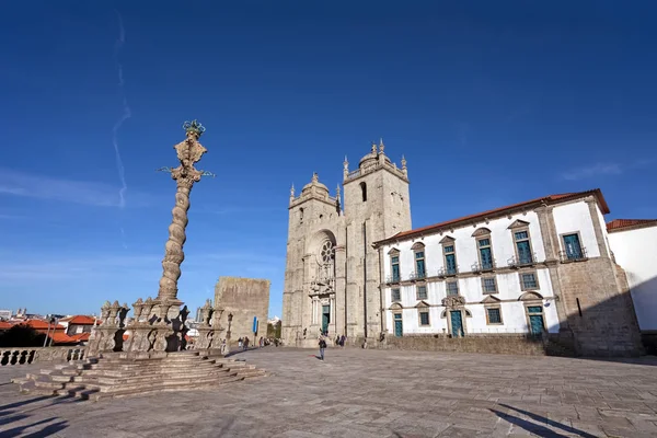 포르토 대성당 대성당 포르투와 대성당 Terreiro 로마네스크와 건축에에서 유네스코 사이트 — 스톡 사진