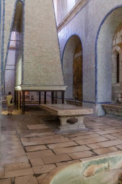 Alcobaca, Portugal - July 17, 2017: Kitchen of Monastery of Sant clipart