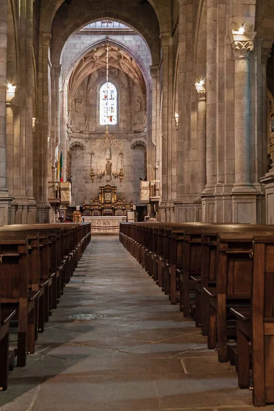 Braga, Portugal - 28 de diciembre de 2017: Catedral de Se de Braga inter —  Fotos de Stock