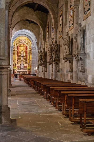 Braga, Portugal - 28 de diciembre de 2017: Catedral de Se de Braga inter — Foto de Stock