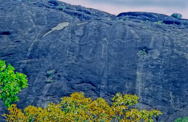 Piedra Pintada Graffiti Rock Art Cerca Puerto Ayacucho Estado Amazonas — Foto de Stock