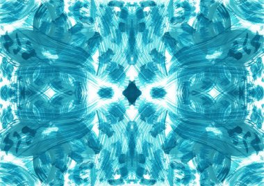 Eski tarzda soyut geometrik desen, el çizimi, kağıt üzerine suluboya.