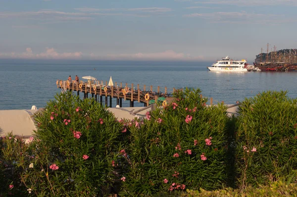 Antalya Turquie Juin 2018 Vue Jetée Promenade Station Balnéaire Sur — Photo