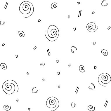 Beyaz arka plan üzerinde siyah doodle. Vektör.