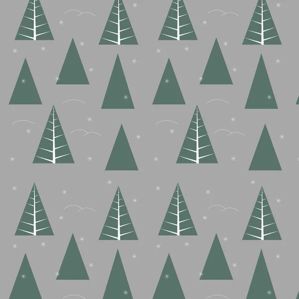 Modèle Hiver Forest Des Arbres Noël Des Textures Illustration Vectorielle — Image vectorielle