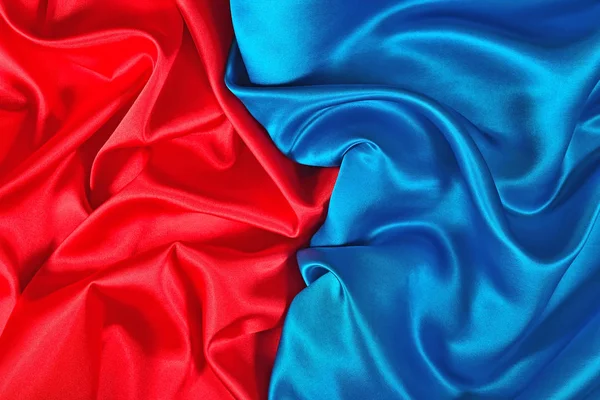 Tissu Satiné Bleu Rouge Naturel Comme Texture Fond Images De Stock Libres De Droits