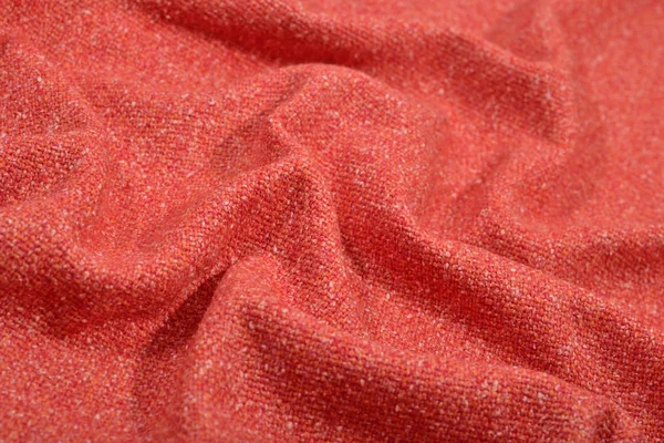 Textura de tejido de lana de tweed naranja cubierto — Foto de Stock