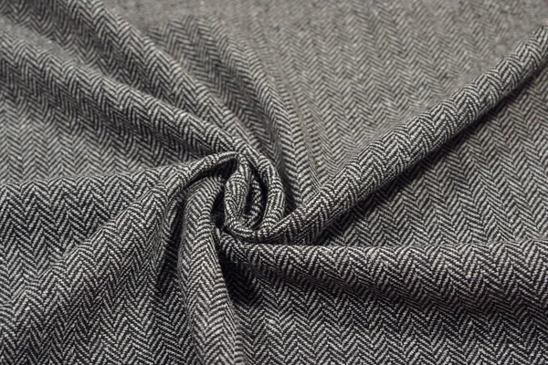 Drapeado espinha de peixe tweed textura de tecido de lã — Fotografia de Stock