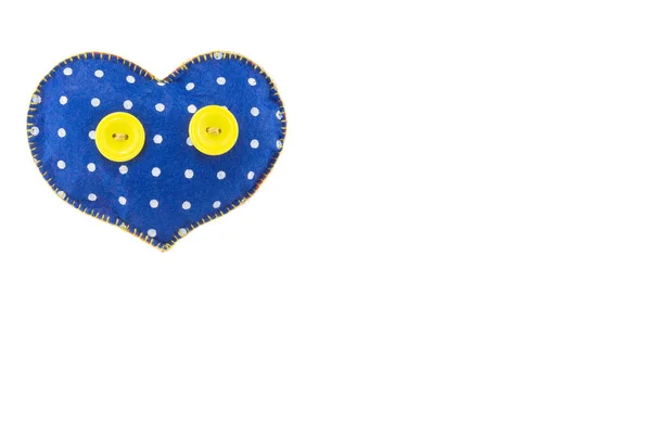 Маленькая Мягкая Домашняя Игрушка Виде Сердечка День Святого Валентина Белом — стоковое фото