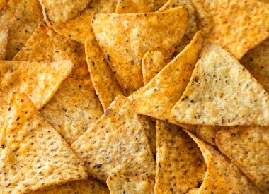 Baharatlı üçgen çiplerin arkaplanı