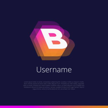 B, monogram logo. Şirket ve girişimci için düzenlenebilir vektör grafik tasarım öğeleri.