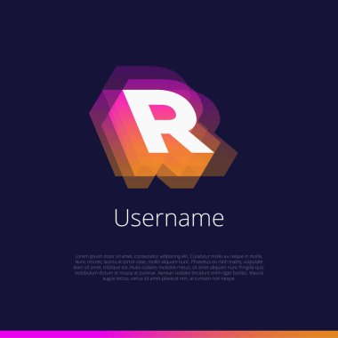 R, monogram logo. Şirket ve girişimci için düzenlenebilir vektör grafik tasarım öğeleri.