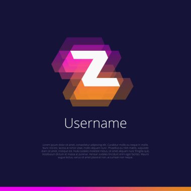 Z, monogram logo. Şirket ve girişimci için düzenlenebilir vektör grafik tasarım öğeleri.