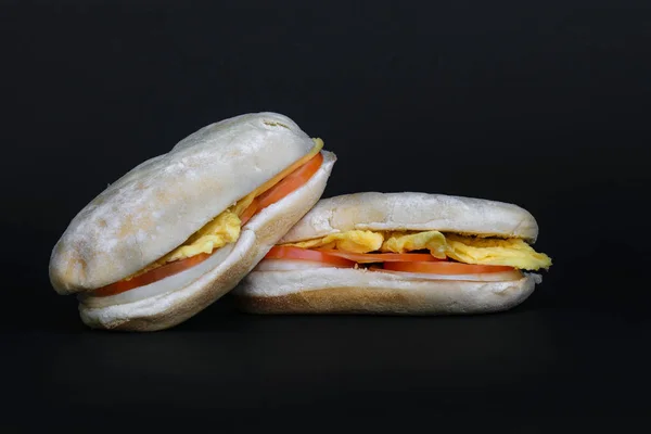 Leckeres Sandwich Zum Frühstück Und Start Den Tag — Stockfoto