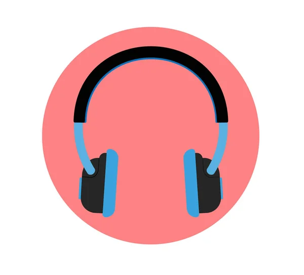 Kulaklık Beyaz zemin üzerine mavi renk