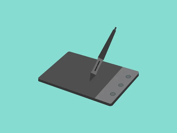 Stylus Tableta Gráfica — Vector de stock