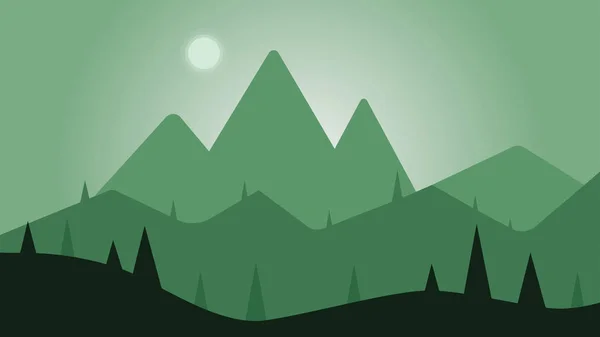 Dağ doruklarına dibinde sisli sabah erken