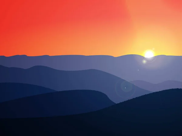 Gün batımında Dağları'nın arka plan