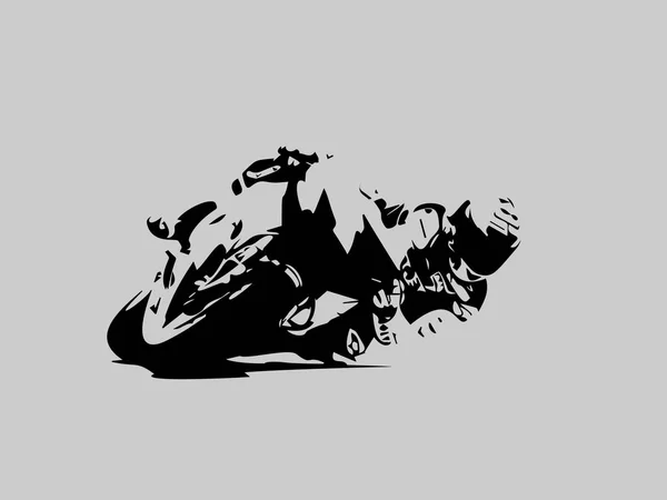 Motosikletçi yarış sırasında