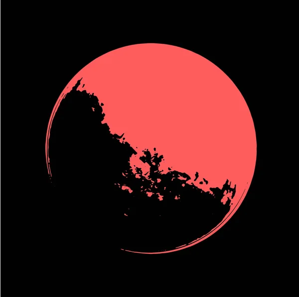 siyah bir arka plan üzerinde kırmızı gezegen