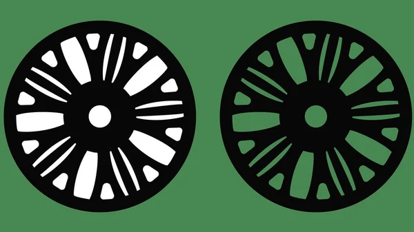 Araba tekerlek logosunu görmeniz gerekir. Vektör