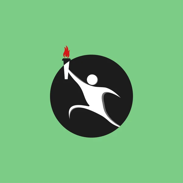 Yeşil bir arka plan üzerinde logo zafer