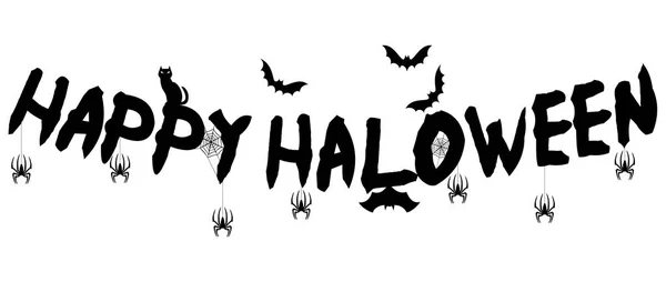 Mutlu Cadılar Bayramı mesajları. Vektör