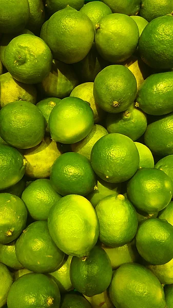 Closeup Photo Group Green Limes — Stock Photo, Image