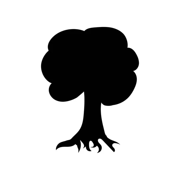 Silhuett av ett träd. — Stock vektor