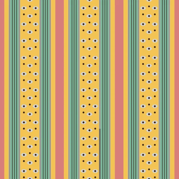 Retro Pastel Gekleurde Naadloze Patroon Met Verticale Strepen — Stockvector