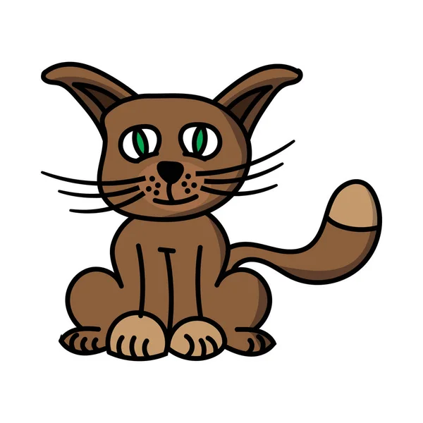 고양이에 만화화의 Vector Clipart — 스톡 벡터