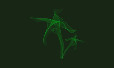 İki Modern Soyut tropikal yeşil palmiye ağaçları