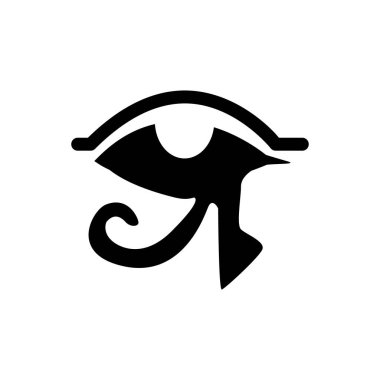 Fas duvar dekoratif tasarım sanat sembol. Koleksiyon patchwork desen. Kumaş, seramik veya kağıt üzerine baskı için mükemmel. Siyah ve beyaz vektör çizim. Horus'un gözü