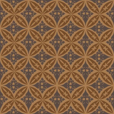 Soyut Dairesel Döşemeler Kusursuz Vektör Deseni. Geometrik doku. Tekrarlanan arkaplan.