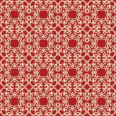 Kırmızı ve beyaz Kraliyet desen. Sorunsuz vektör arka plan