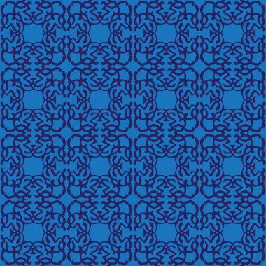 Mavi Kraliyet desen. Sorunsuz vektör arka plan