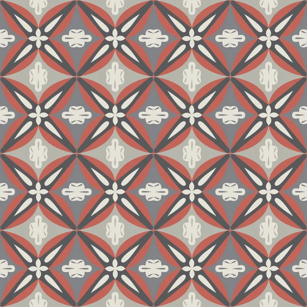 Rot und beige königliches Muster. der nahtlose Vektorhintergrund — Stockvektor