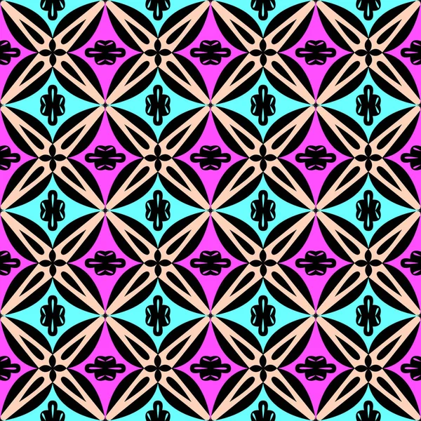 Blauwe en roze Koninklijke patroon. De naadloze vector-achtergrond — Stockvector