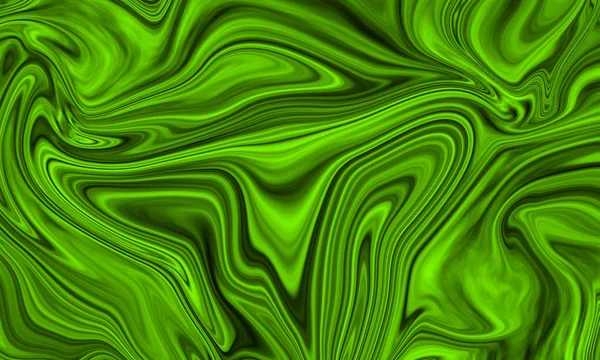 Sfondo Astratto Verde Ufo Digitale Con Flusso Liquefatto Fondo Liquido — Foto Stock