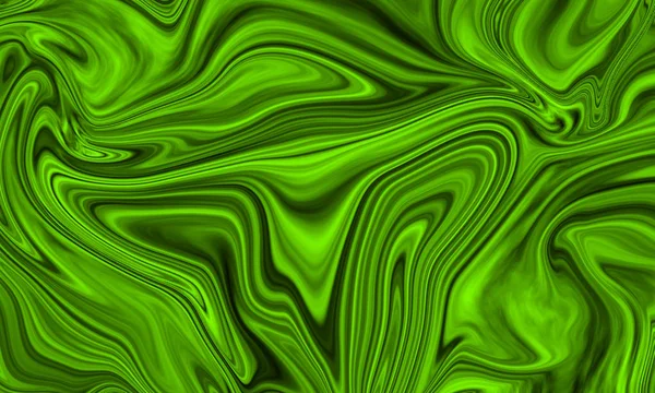 Digitale Ufo Groene Abstracte Achtergrond Met Uitvloeien Stroom Vloeistof Golfenergie — Stockfoto