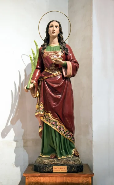 Estatua Santa Lucía Santa Lucía Siracusa Que Fue Perseguida Martirizada —  Fotos de Stock