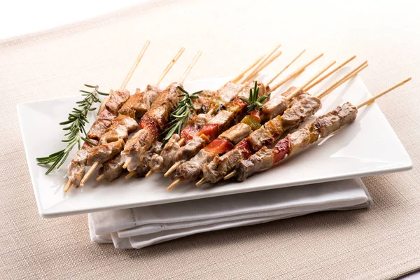 Arrosticini, or lamb skewers, from Abruzzo