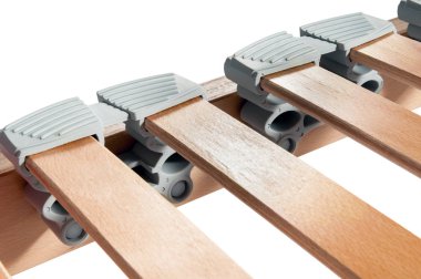 Ortopedik yatakta net amortisörlerin yakın çekim