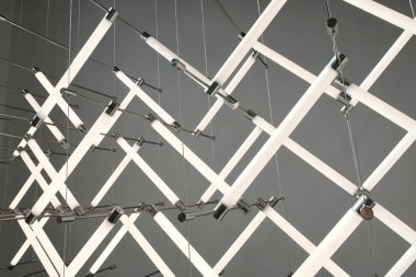 Modern neon aydınlatma tasarımında yakın çekim