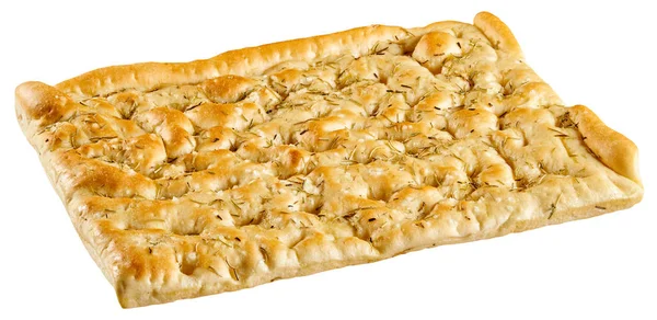Italian focaccia bread seasoned with rosemary — Stock Photo, Image