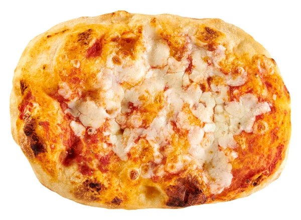 Kleine ovale bakkerij gemaakt klassieke Margherita pizza — Stockfoto